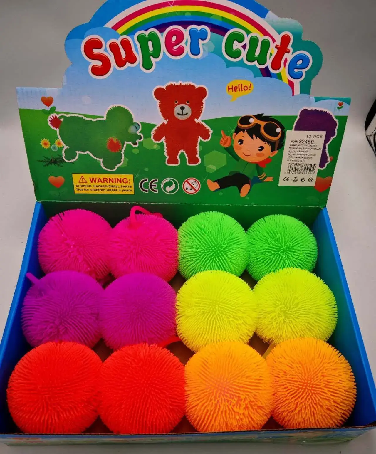 Gniotki Squeeze Toys Super Cute kolorowe 12 szt