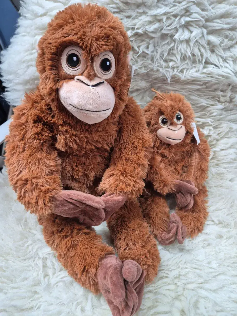 Maskotka Małpka Orangutan 40cm Brązowa Pluszowa