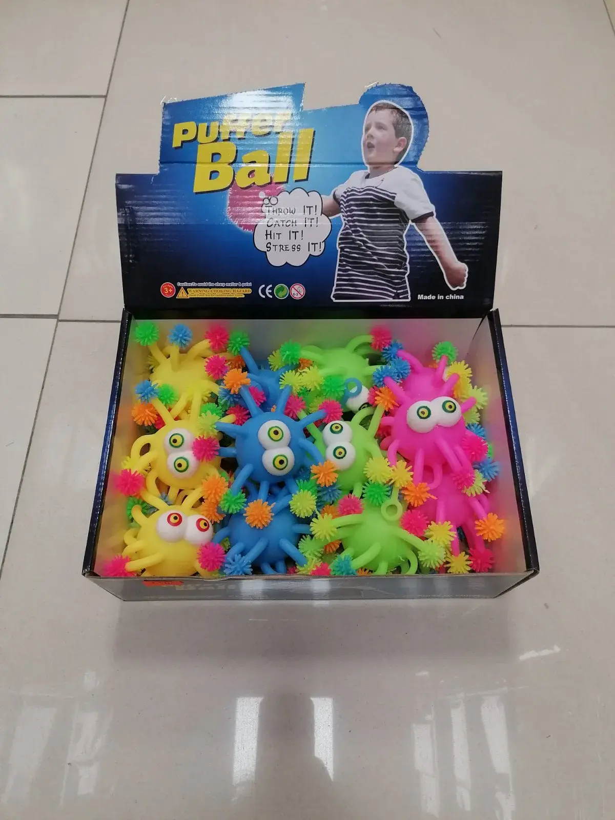 Gniotki Pop It Ball kolorowe, 12 szt w opakowaniu