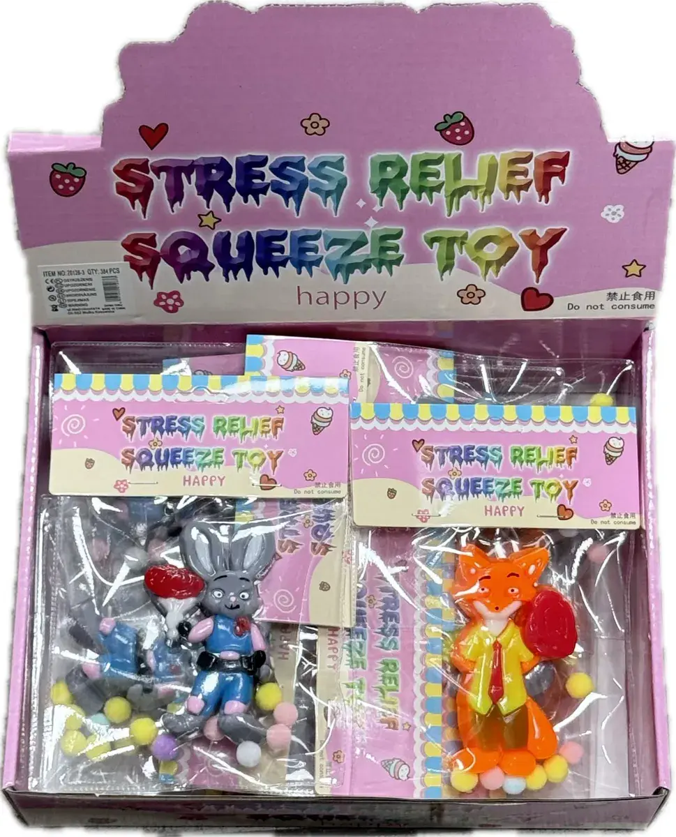 Gniotki Antystresowe Squeeze Toy Zające i Liski 3 szt