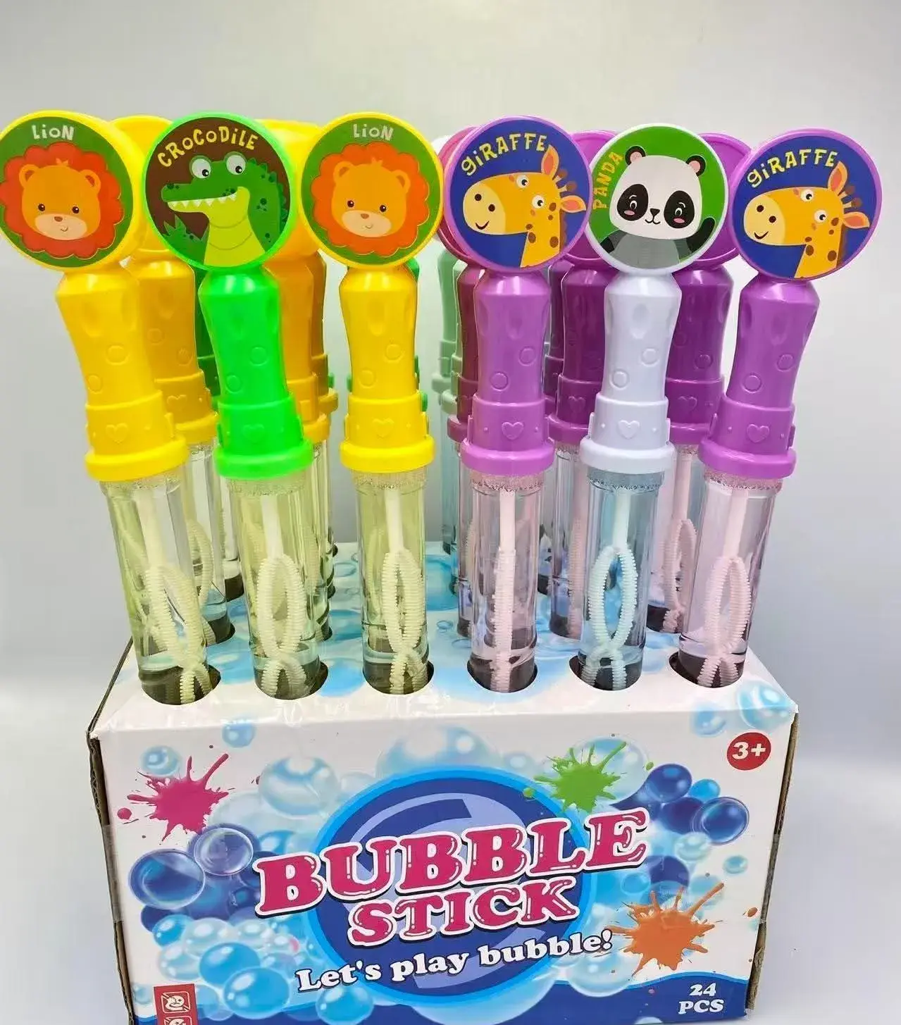 Banki Mydlane Bubble Stick z Zwierzętami 24 szt