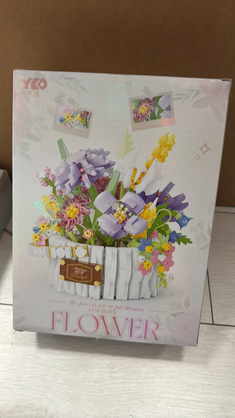 Zestaw klocków Flower kwiaty w koszu YG