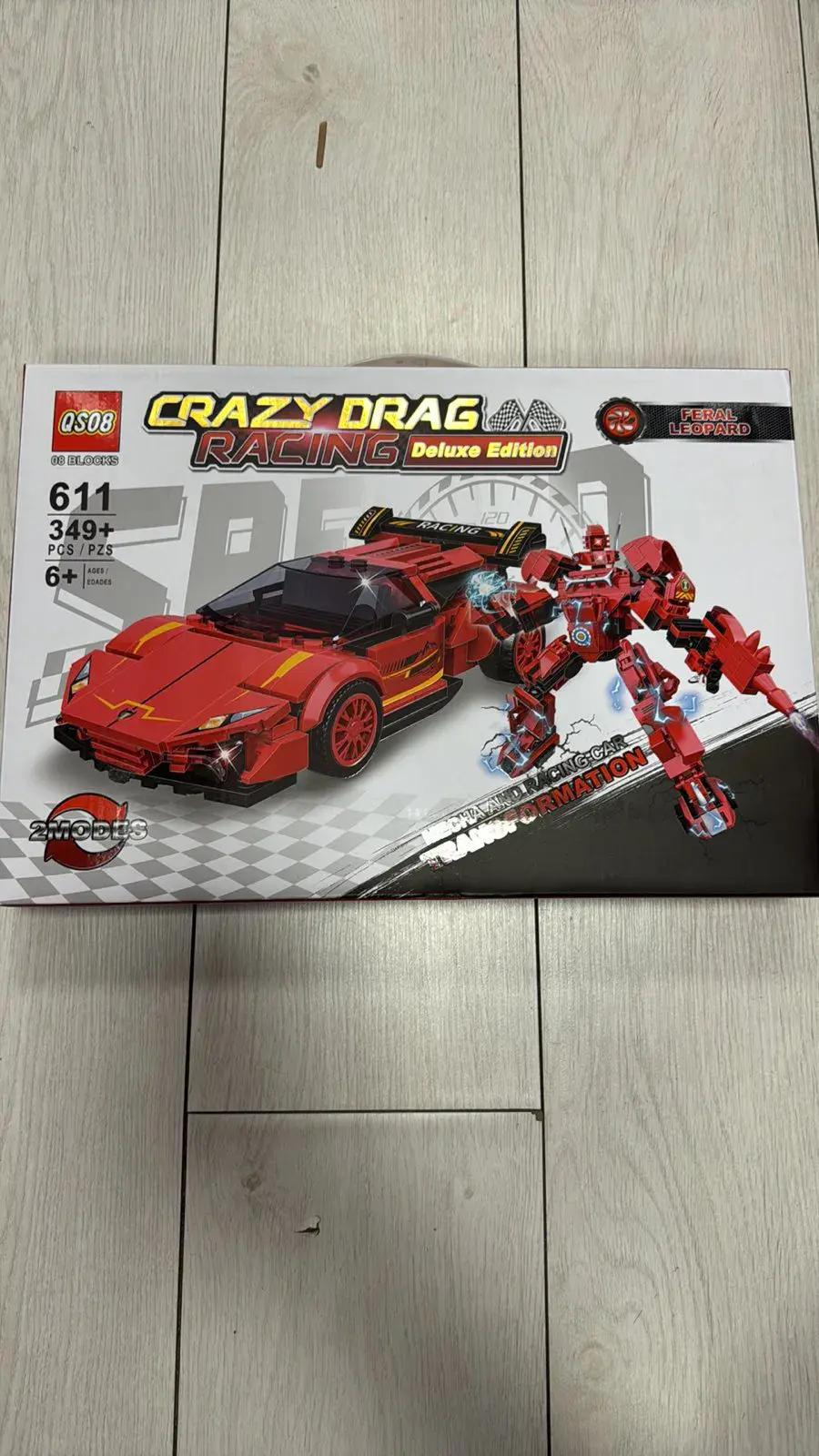 Zabawki Klocki Crazy Drag 2in1 Auto Robot 641 cz.