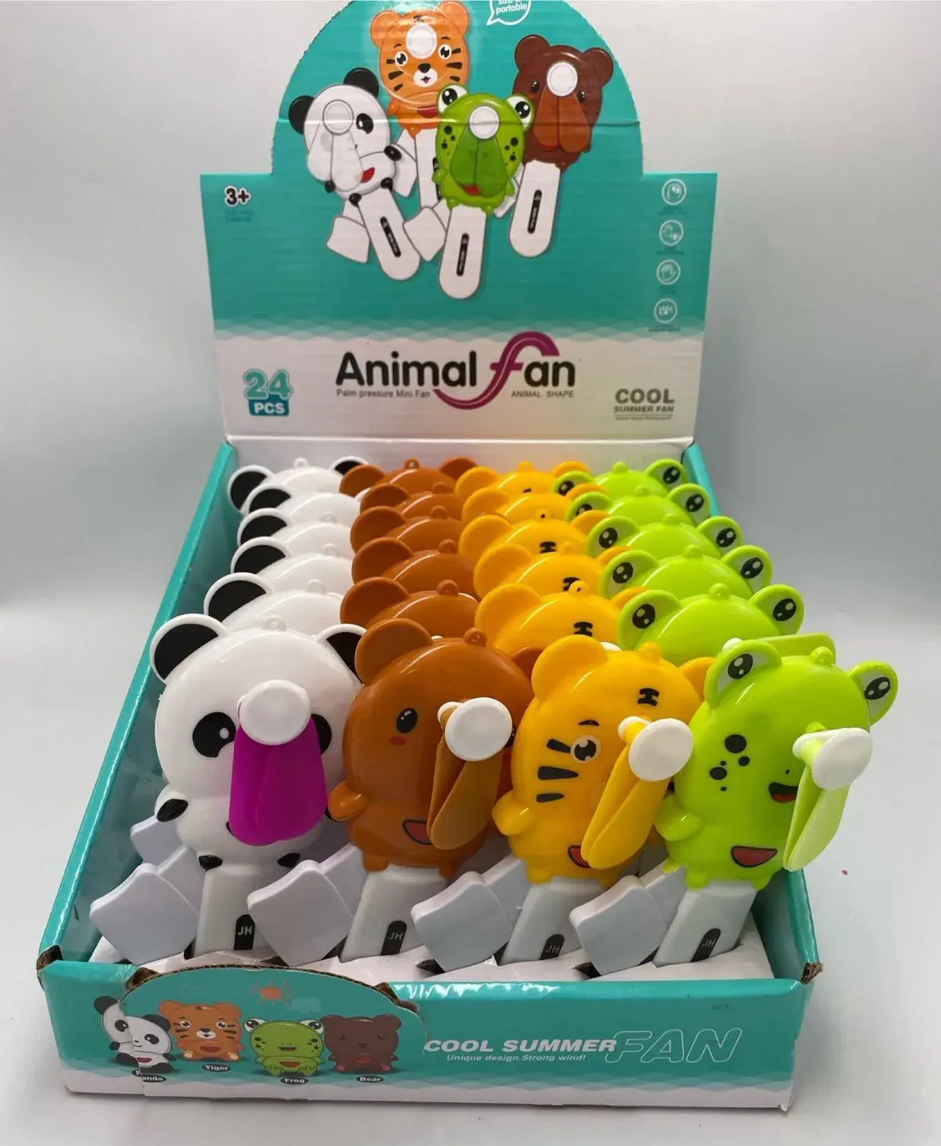 Wentylator Ręczny Animal Fan dla dzieci 24 szt