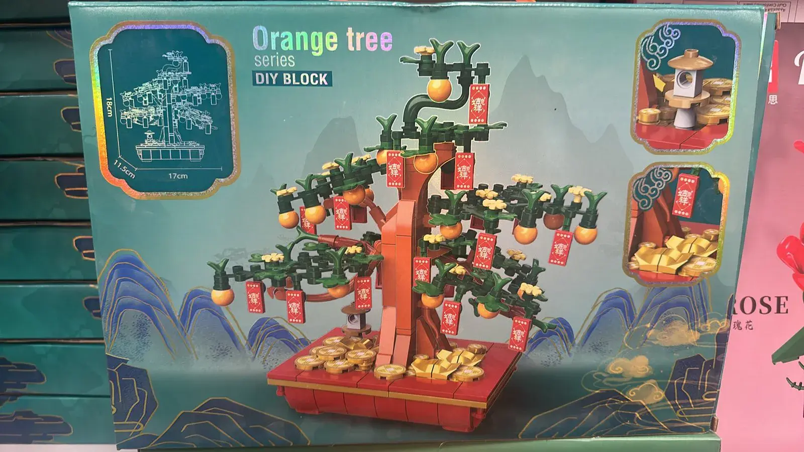 Zestaw klocków DIY Orange Tree Drzewo Pomarańczowe