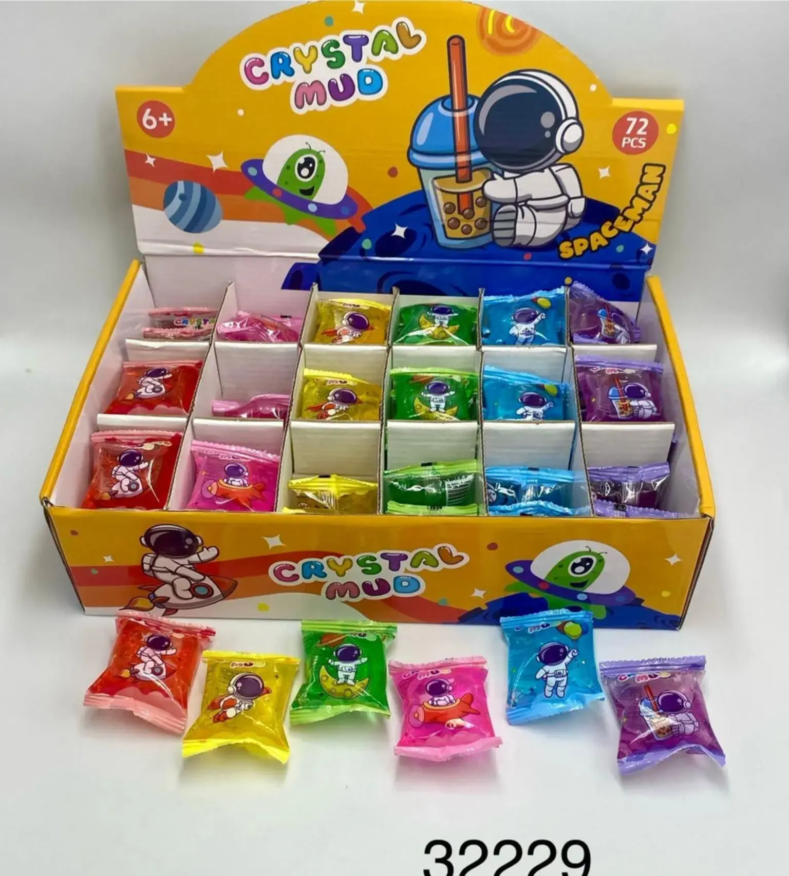 Slime Crystal Mud Astronaut Masa Plastyczna Saszetki 72 szt.