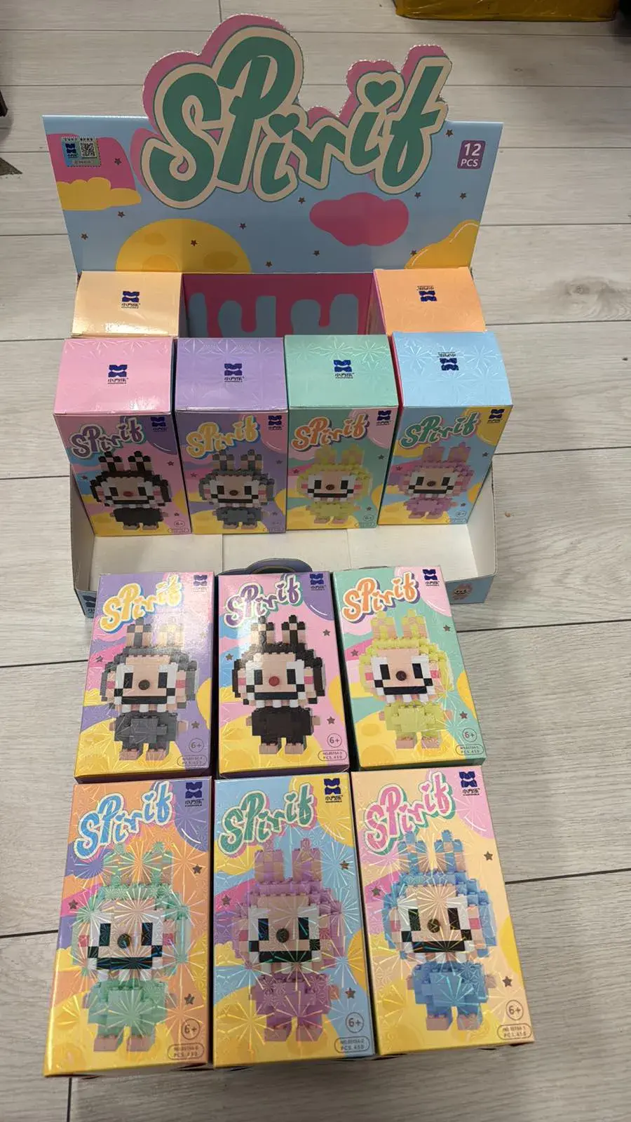 Klocki Labubu Spiritif Pixel Figurine Blind Box