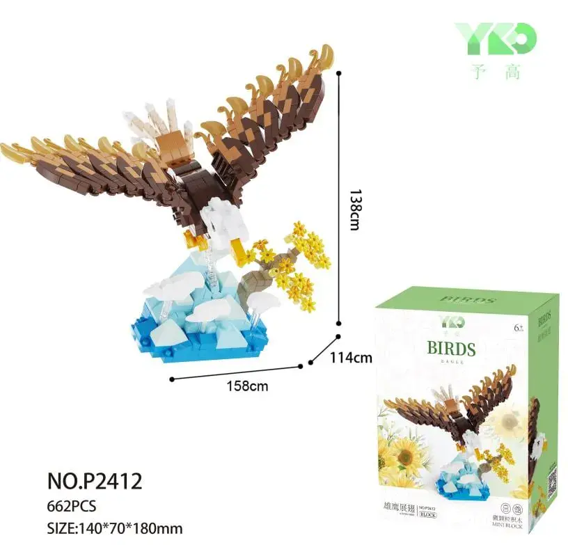 Zestaw klocków Birds Orzeł 66 elementów NO.P214