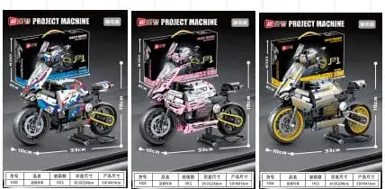 Zestaw klocków Project Machine Motocykl 10 cm