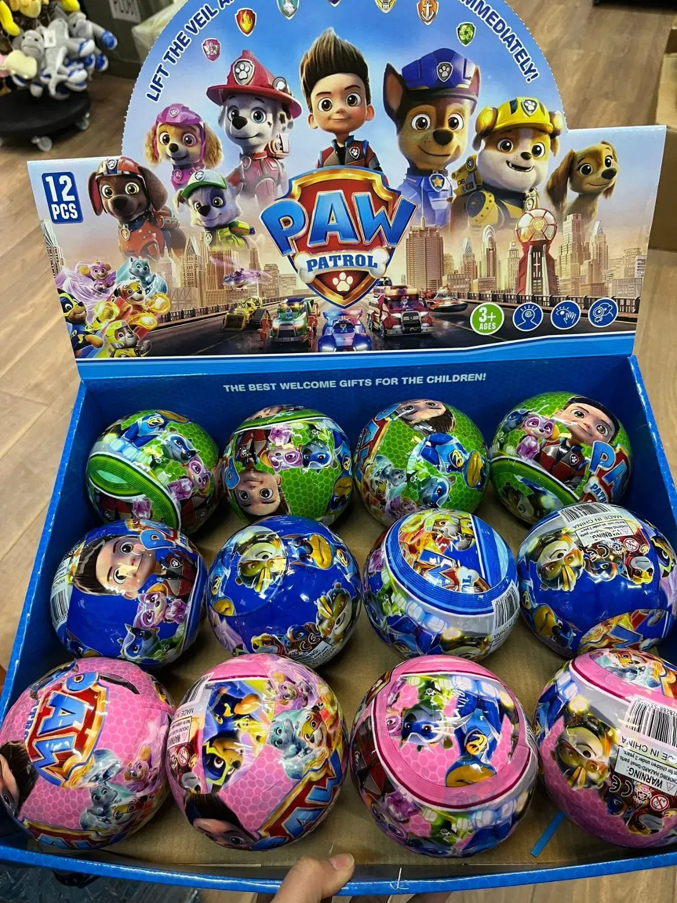 Zabawki Kula Paw Patrol, 12 szt w opakowaniu