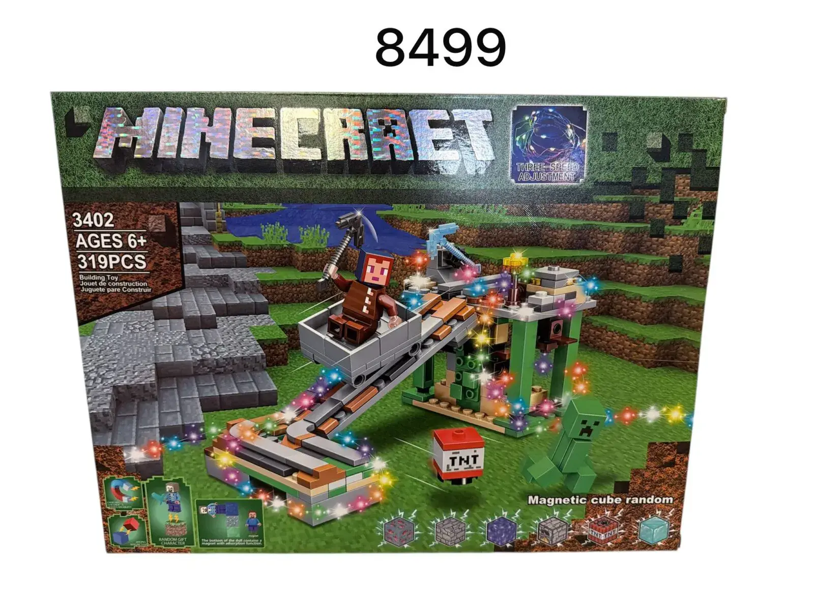Zestaw klocków Minecraft 84999 319PCS 3+ lat Magnetic Cube