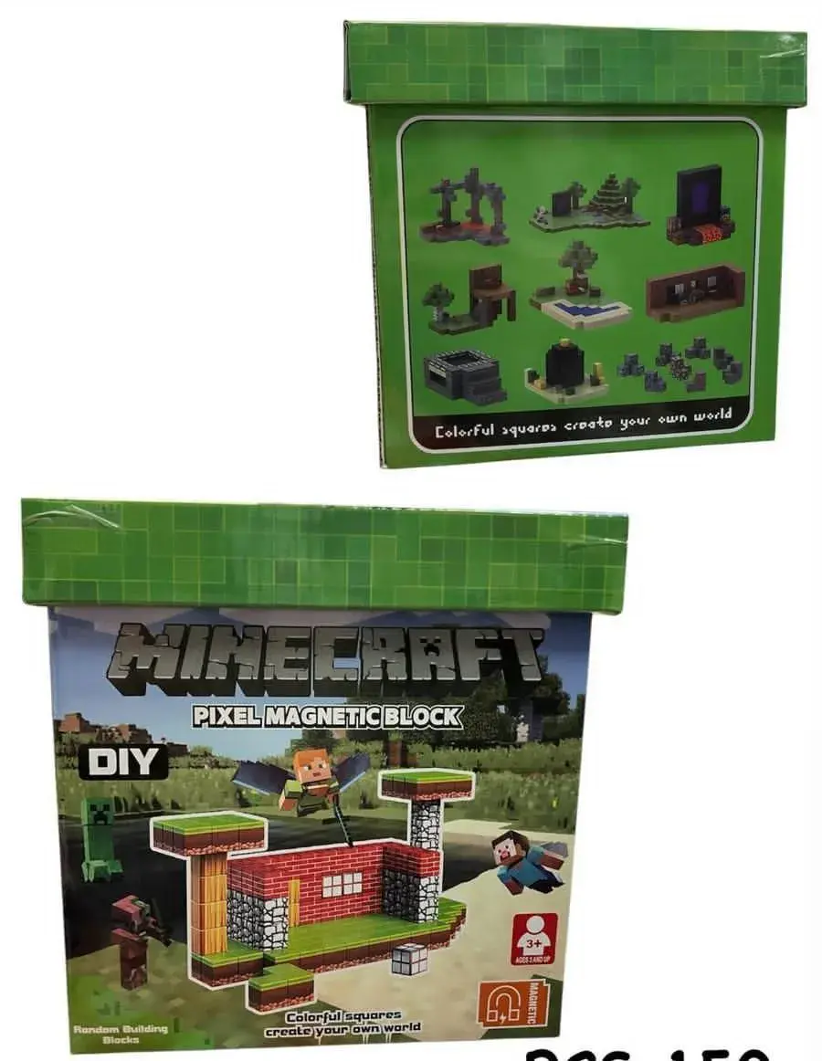 Zestaw Klocków Magnetycznych Minecraft Pixel DIY 3+