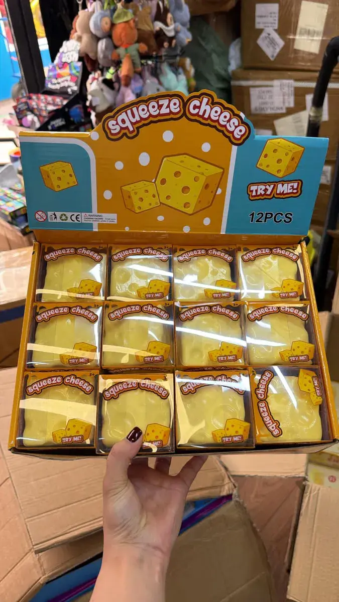 Squeeze Cheese Antystresowa Gniotka Żółty Ser 12 szt