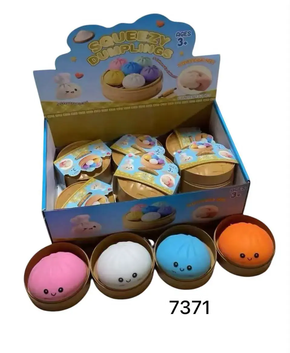 Kolorowe miękkie dumplingsy antystresowe do zabawy 4 sztuki