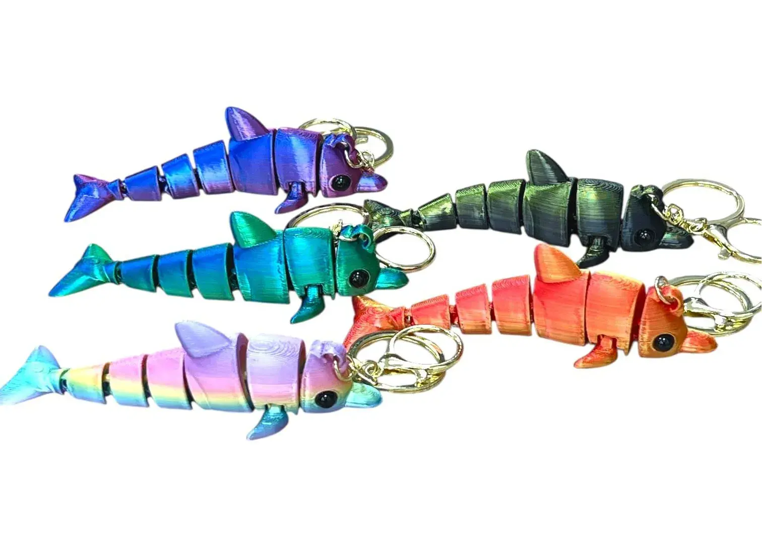 Brelok Delfin 3D Ruchomy Artukułowany - Zabawki 3D 24szt