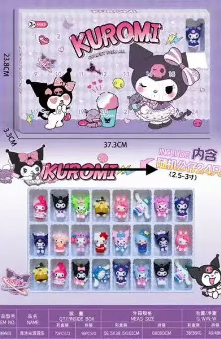 Kuromi Kalendarz Adwentowy z Figurkami 24 sztuki 37x24 cm