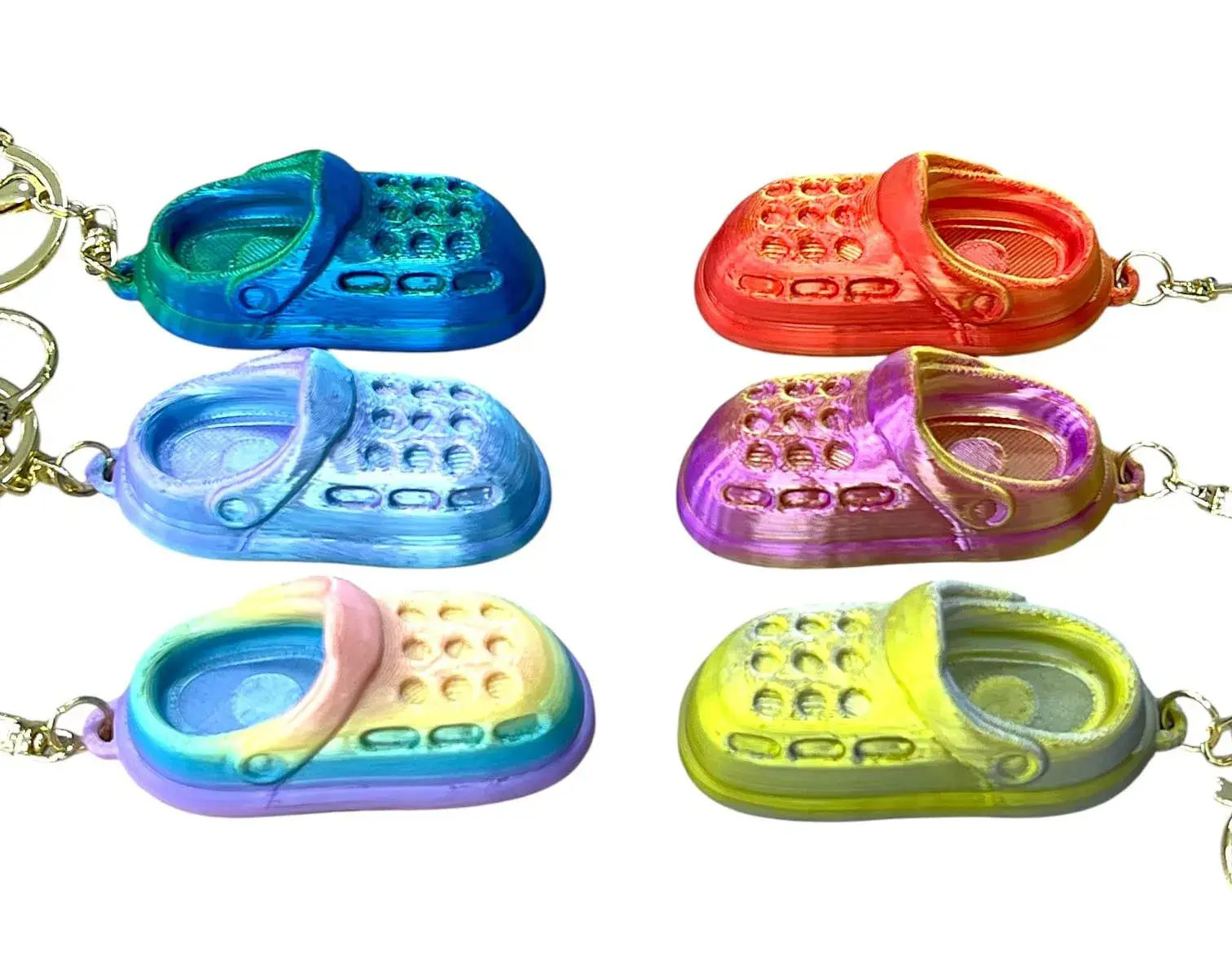 Zabawki 3D Brelok Buty Chodaki Kolorowe 24 szt.