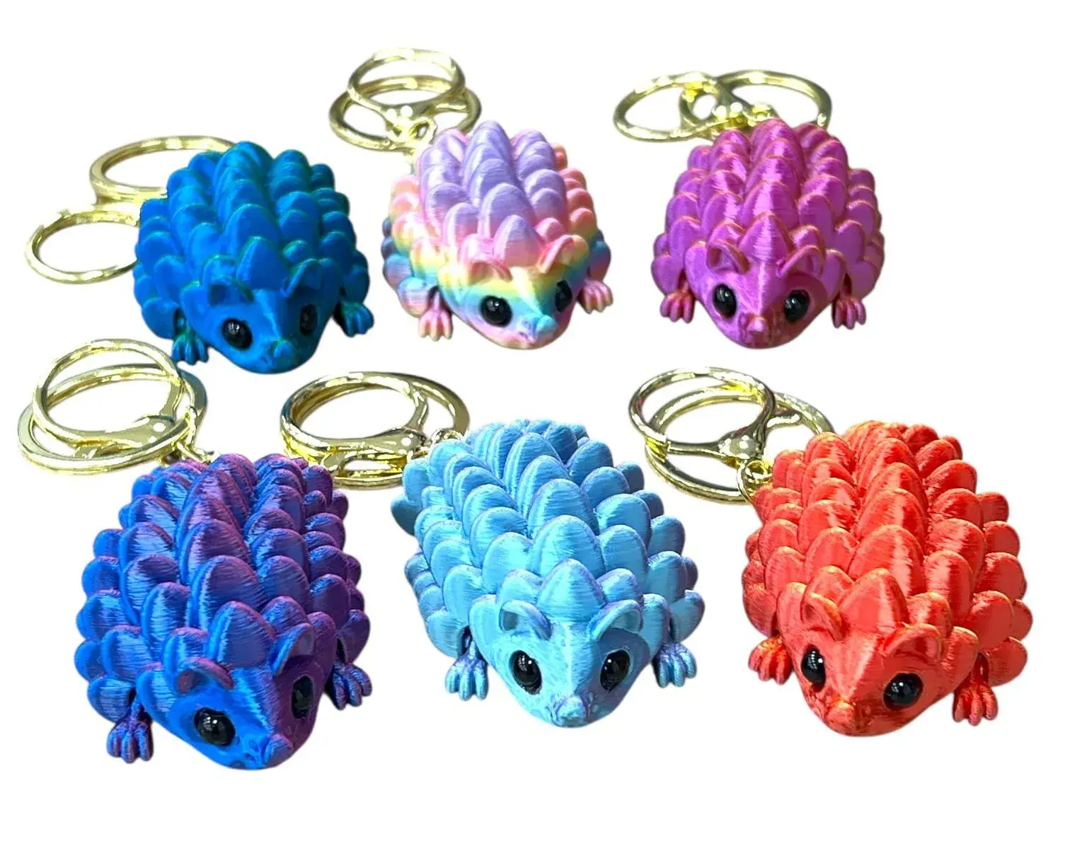 Zabawki 3D Brelok Jeż Ruchomy Artukułowany Mix Kolorów 24 szt.