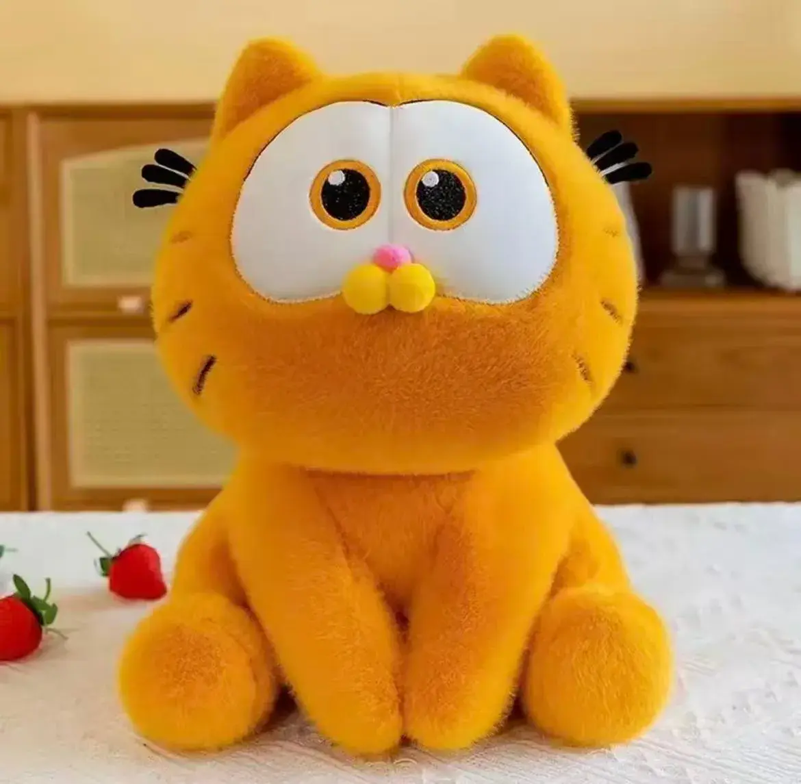 Pluszowy kot pomarańczowy 33cm miękki i przytulny