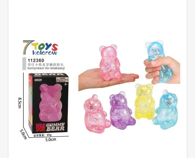 Miękki Antystresowy Kompresor Miś Gummy Bear Kolorowy