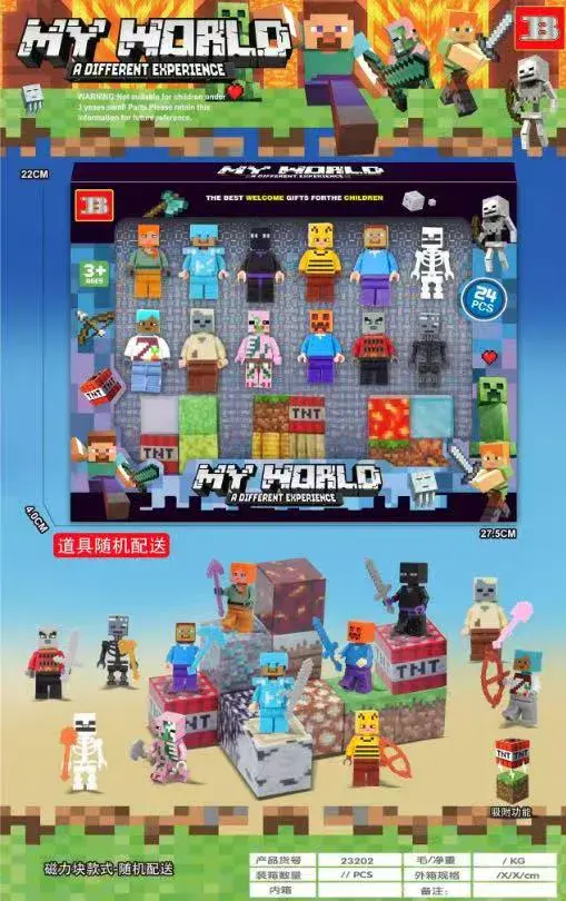 Zestaw figurek Minecraft My World 24 szt 22cm
