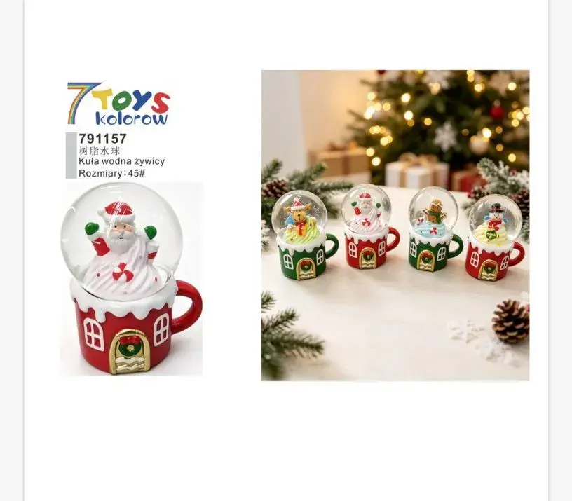 Figurka świąteczna kula wodna 7 Toys kolorowa 45#
