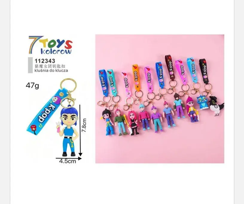 Brelok K-pop z kolorową zawieszką 7 Toys 7 wzorów