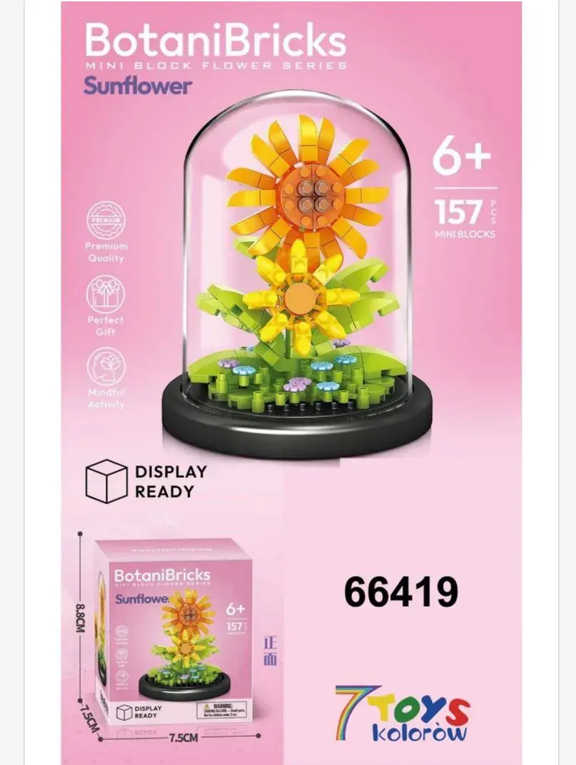 Zestaw klocków BotaniBricks Słonecznik Mini Flower 157 el.
