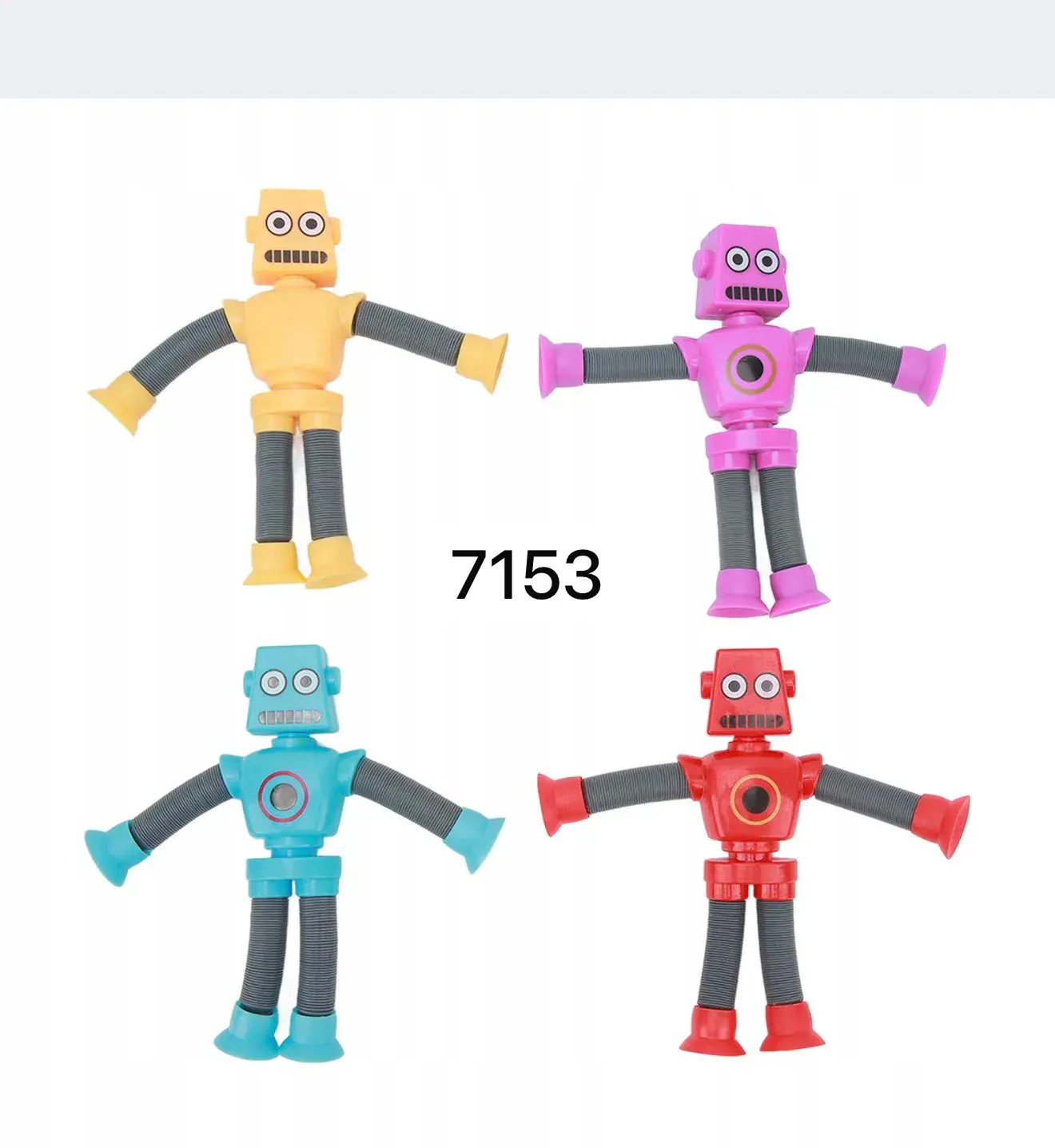Zabawki Rurki Robot LED elastyczne 4 kolory