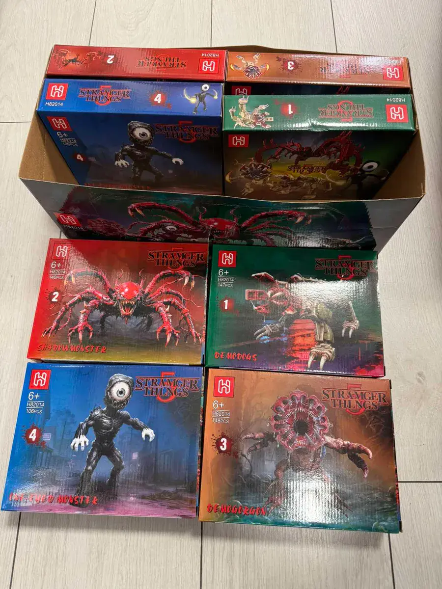 Klocki konstrukcyjne Stranger Things zestaw monsterów 4 modele