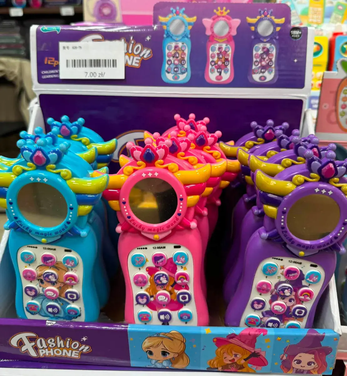 Zabawka Telefon Magiczny z Lustrem Kolorowy Plastikowy