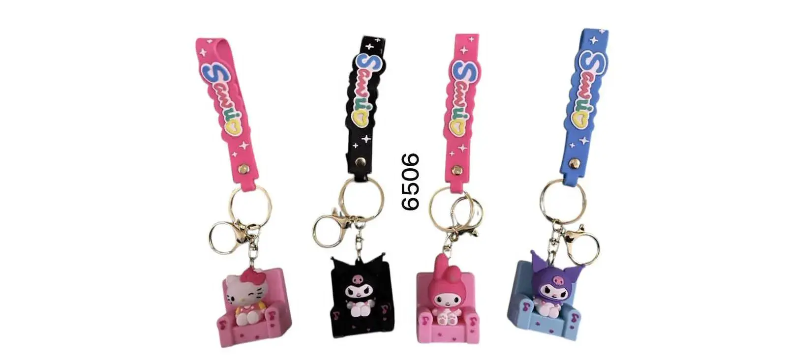 Brelok Zabawkowy Kuromi My Melody w Krześle 4 Kolory