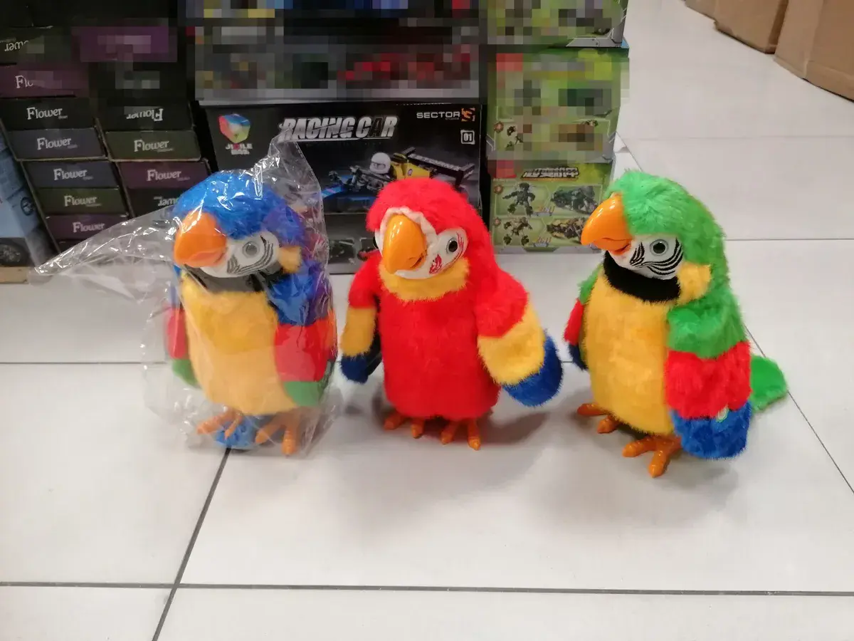 Kolorowa pluszowa papuga zabawka edukacyjna 20 cm
