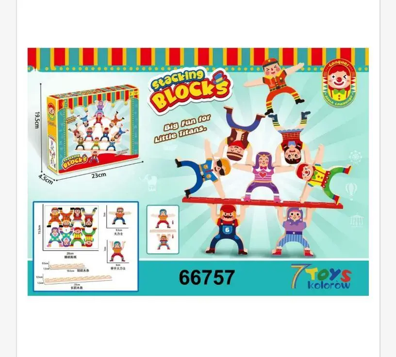 Stabilne Bloki Stacking Blocks Little Titans 7TOYS