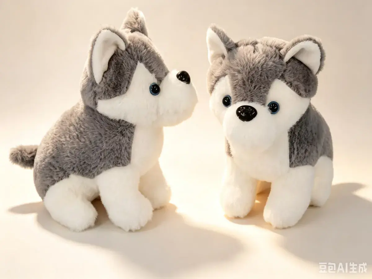 Maskotka Husky Szary 20cm