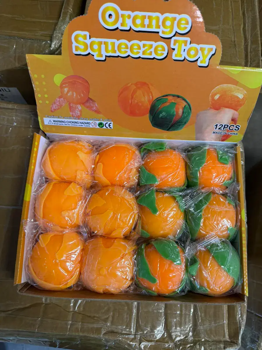 Pomarańczowa Antystresowa Piłeczka Pomarańcza 12 sztuk