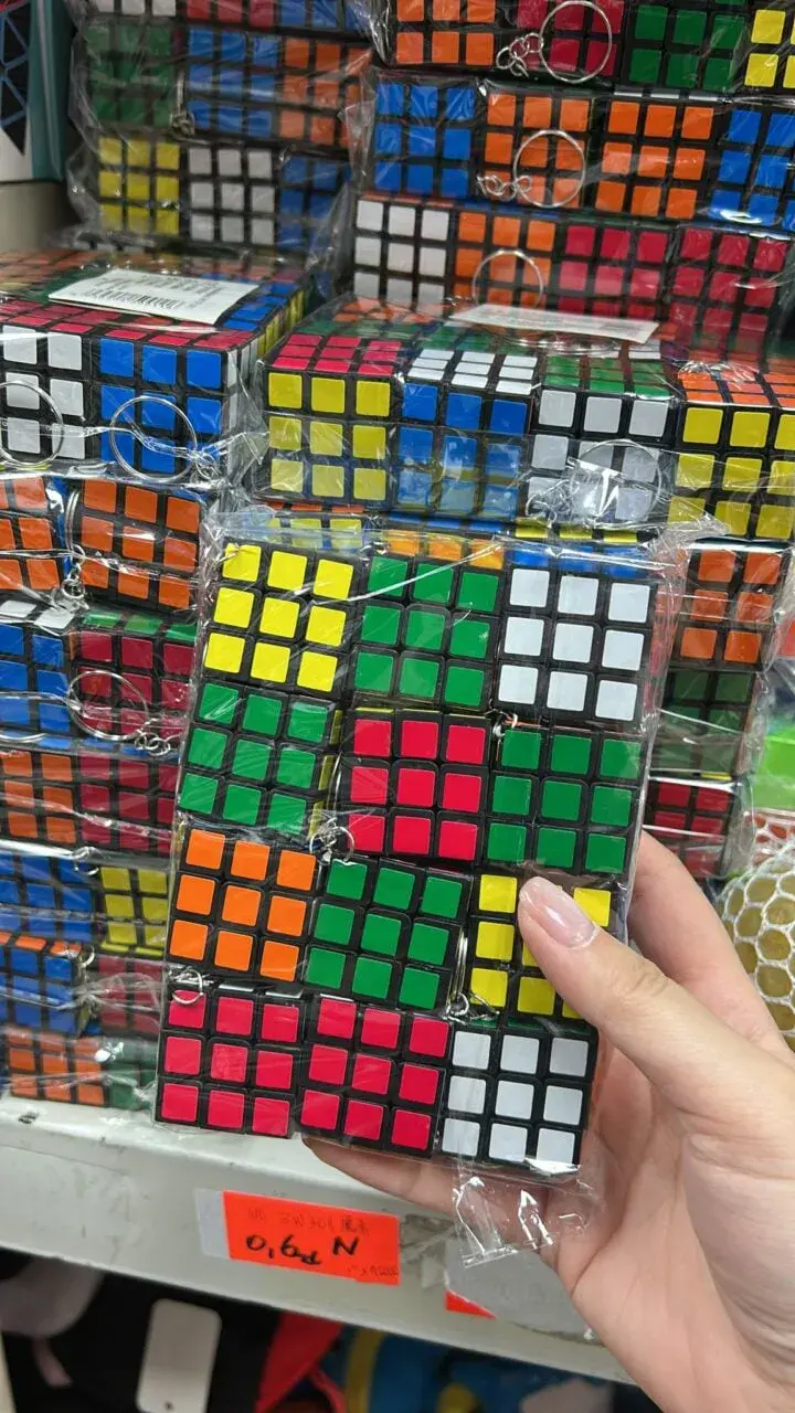 Brelok Magic Cube Kostka Logiczna 3x3 Mini - Zestaw 12 szt.