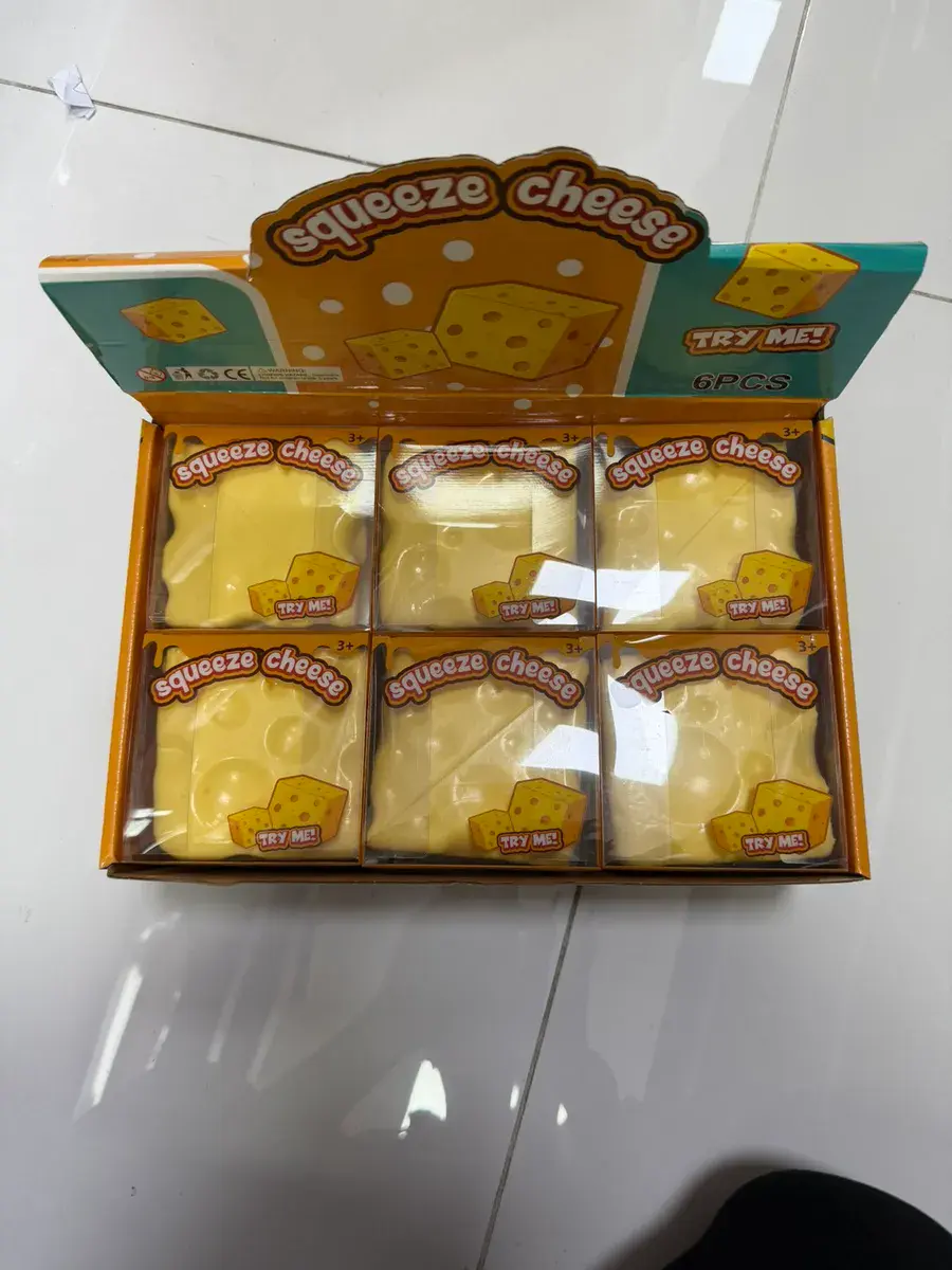 Zabawka Antystresowa Squeeze Cheese Żółty Ser 6 szt