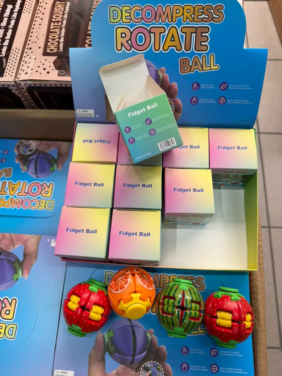 Fidget Ball Antystresowa Piłka Rotacyjna Kolorowa Owocowa
