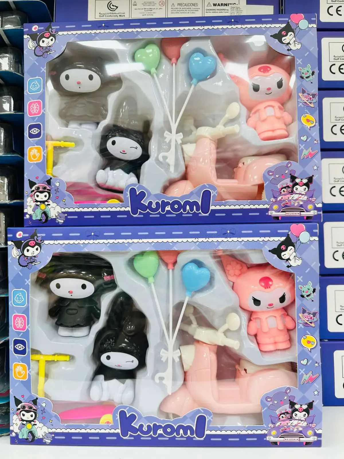 Zabawkowy zestaw Kuromi z hulajnogą i balonami