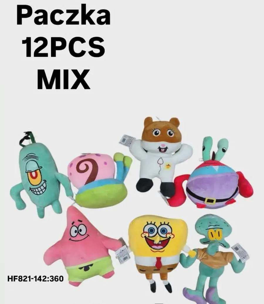 Breloki Zabawki Mix SpongeBob 12 szt Paczka