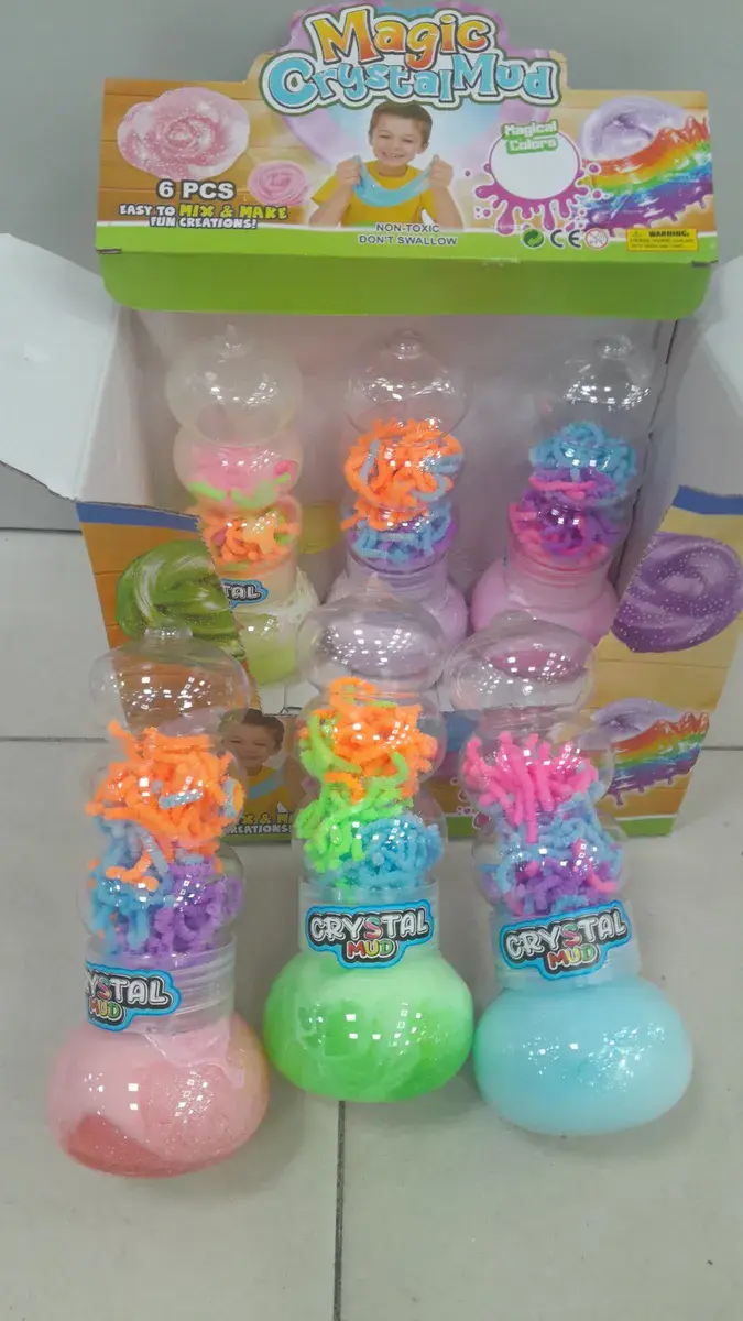 Magic Crystal Mud Zestaw Kolorowej Masy Plastycznej 6 sztuk