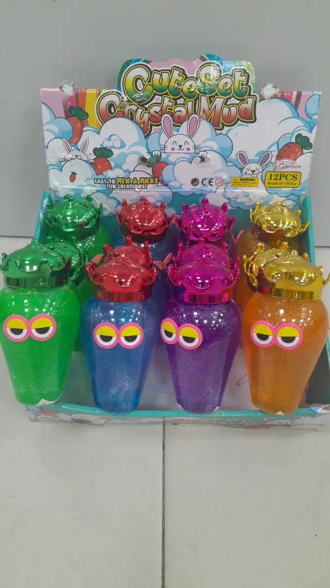 Zestaw 12 sztuk kolorowego błyszczącego glutka Cute Set Crystal Mud