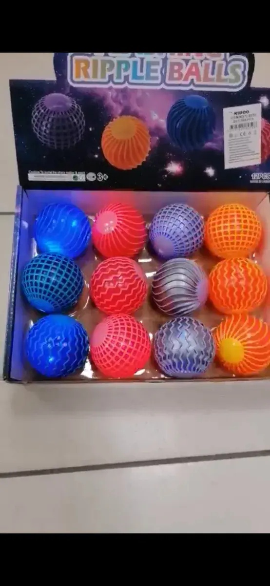 Kolorowe piłeczki sensoryczne Ripple Balls 12 sztuk mix kolorów