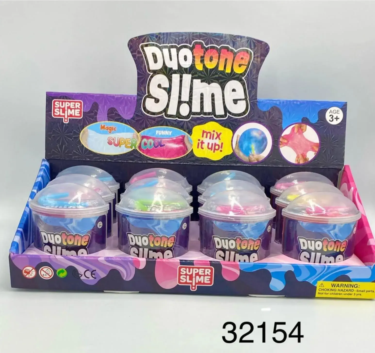Zabawki Slime Duotone - Dwukolorowa Masa Plastyczna 12 szt.