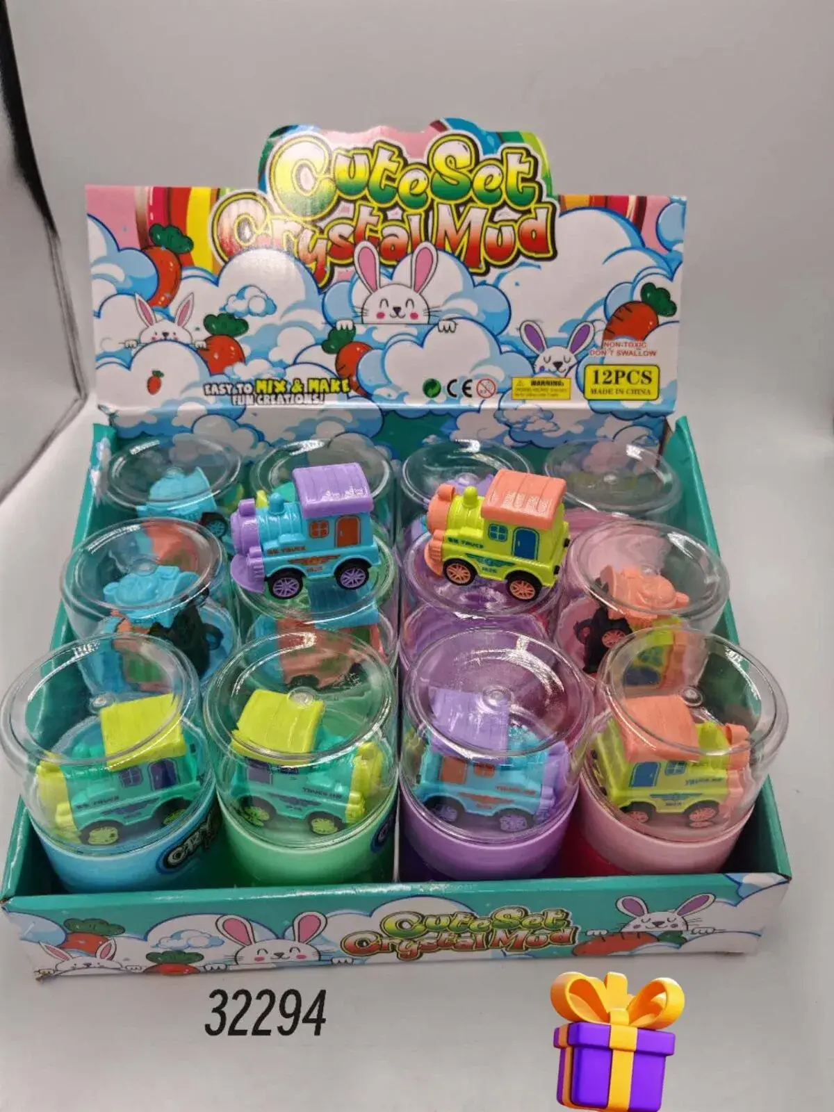 Zestaw Slime Crystal Mud Cute Set 12 szt