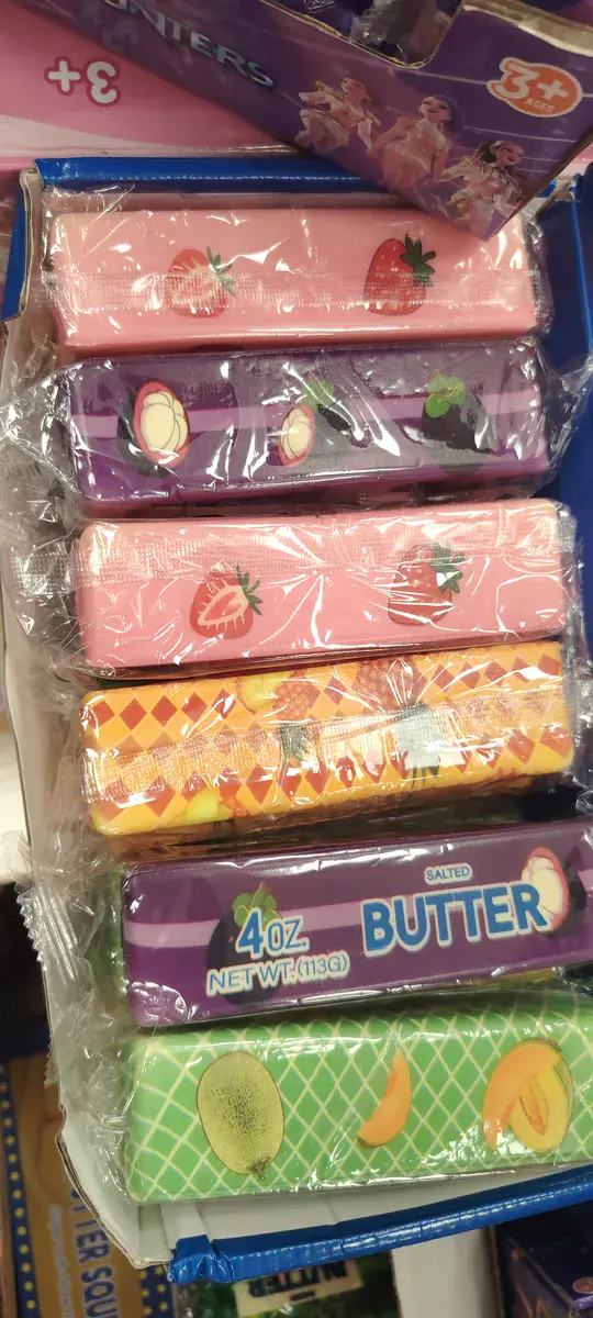 Zestaw gum do ścierania owocowe wzory mix kolorów 7 sztuk