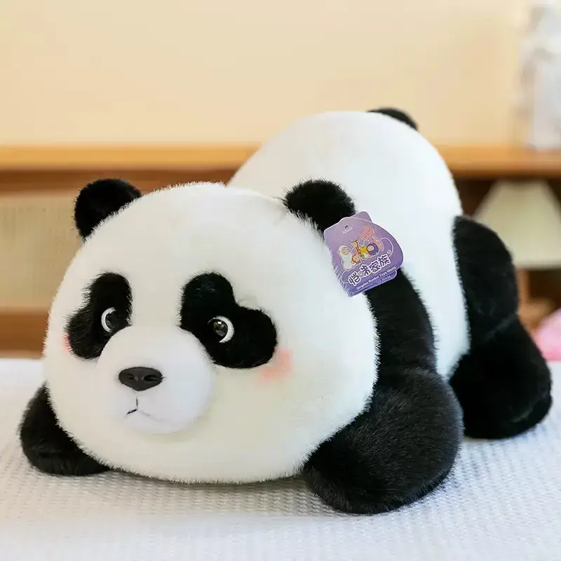 Maskotka panda z kocykiem miękka pluszowa czarno-biała