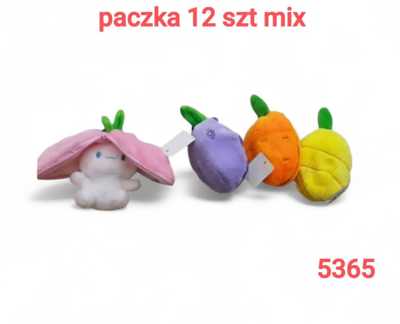 Brelok Maskotka Paczka 12 szt Mix Owocowe