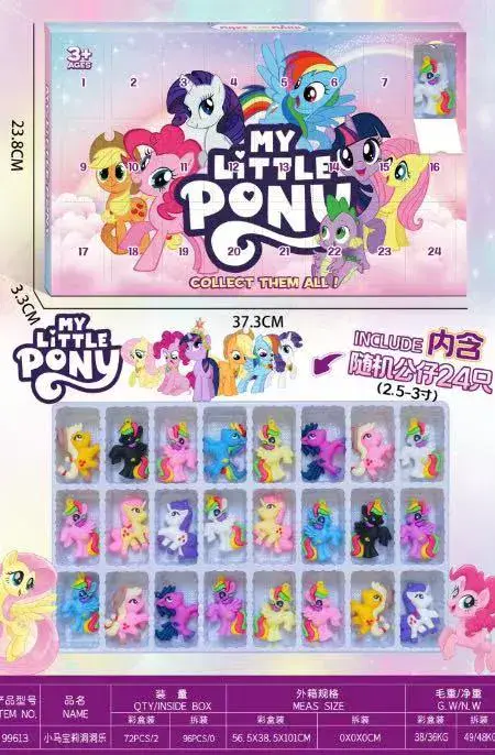 Kalendarz adwentowy My Little Pony z 24 figurkami kolorowymi